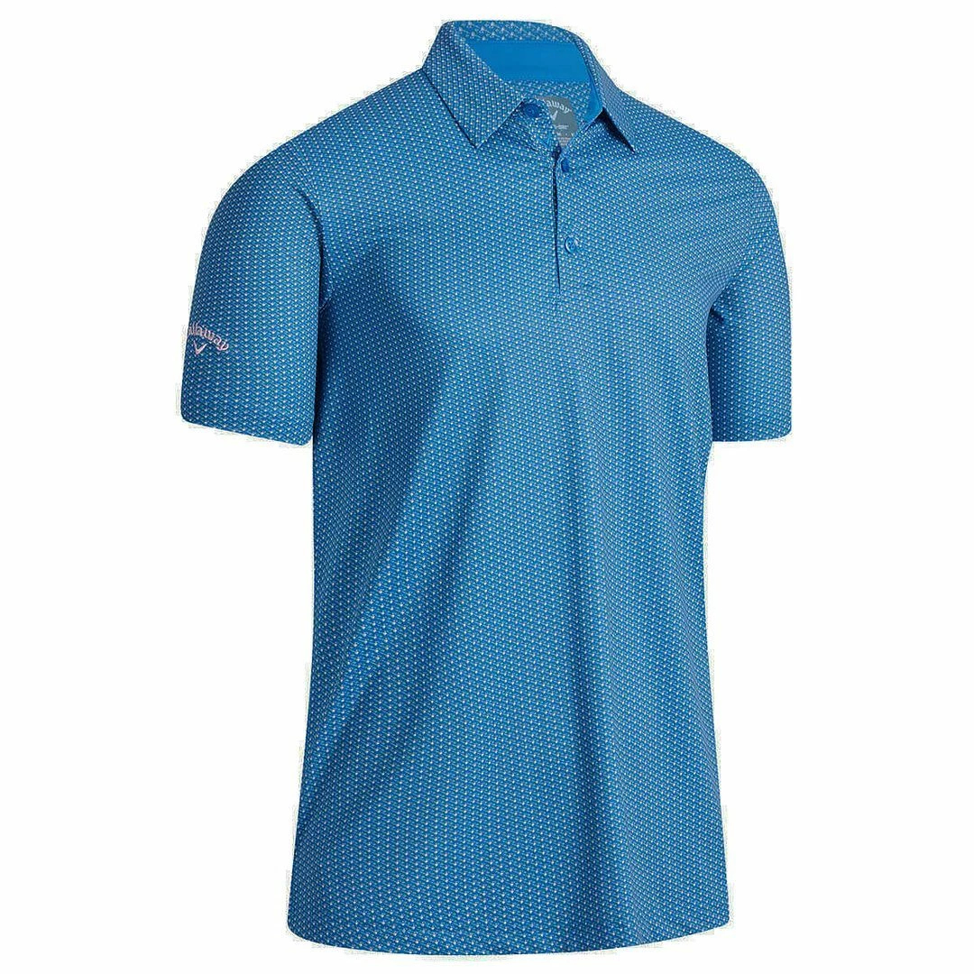 Callaway Golf Mens All Over Printed Stretch Golf Polo Shirt - Image 8