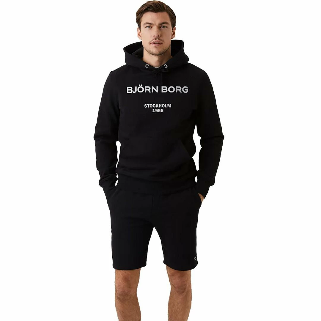 Bjorn Borg Mens Essential Hooded Soft Fleece Cotton Hoodie - Image 2