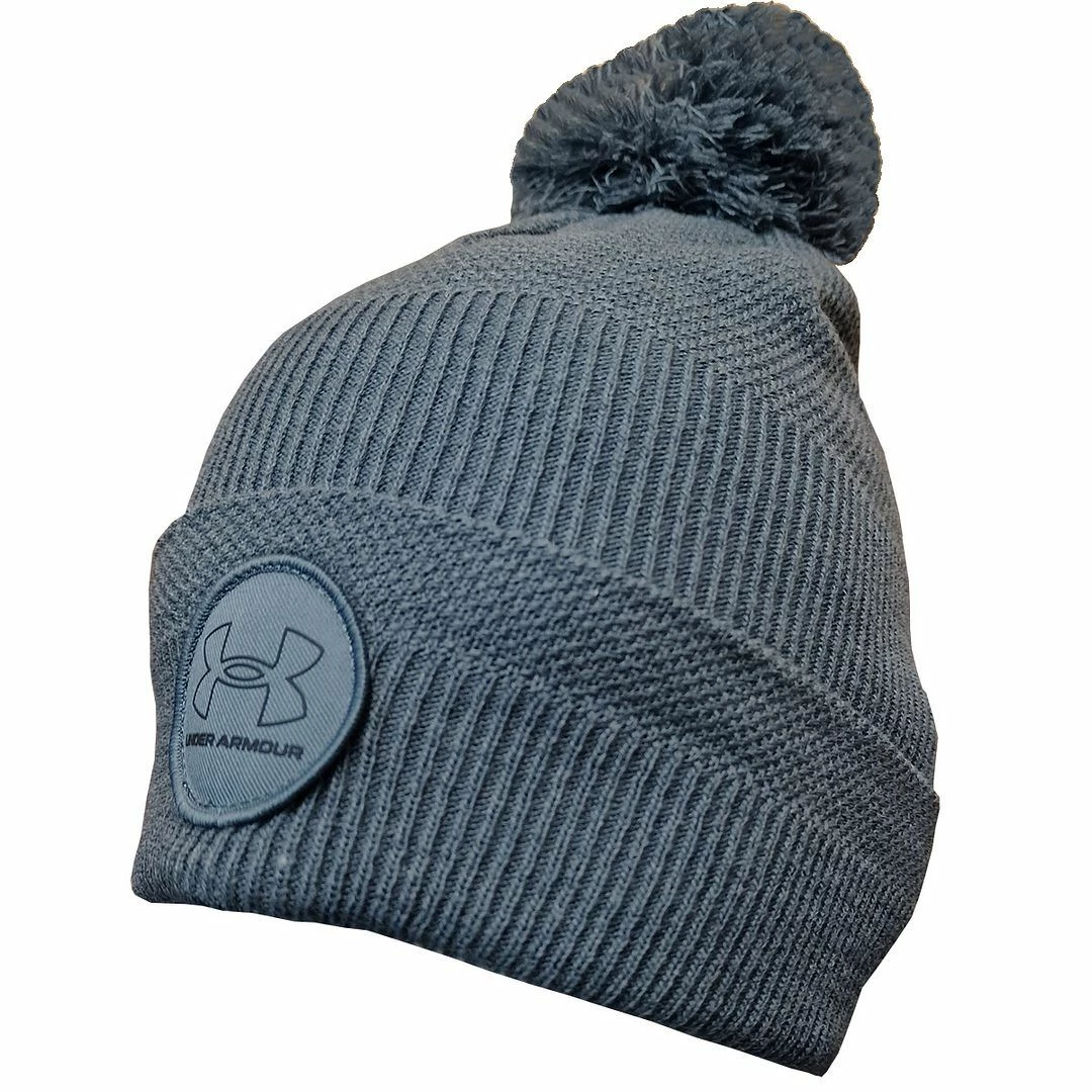 Under Armour Mens UA ColdGear Infrared Driver Pom Pom Beanie Winter Bobble Hat - Image 3