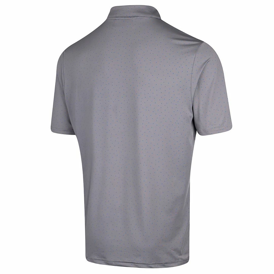 Island Green Mens Dot Print Moisture Wicking Golf Polo Shirt - Image 9