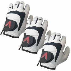 Pack Of 3 Cabretta Leather Palm V Logo Golf Gloves Left Hand