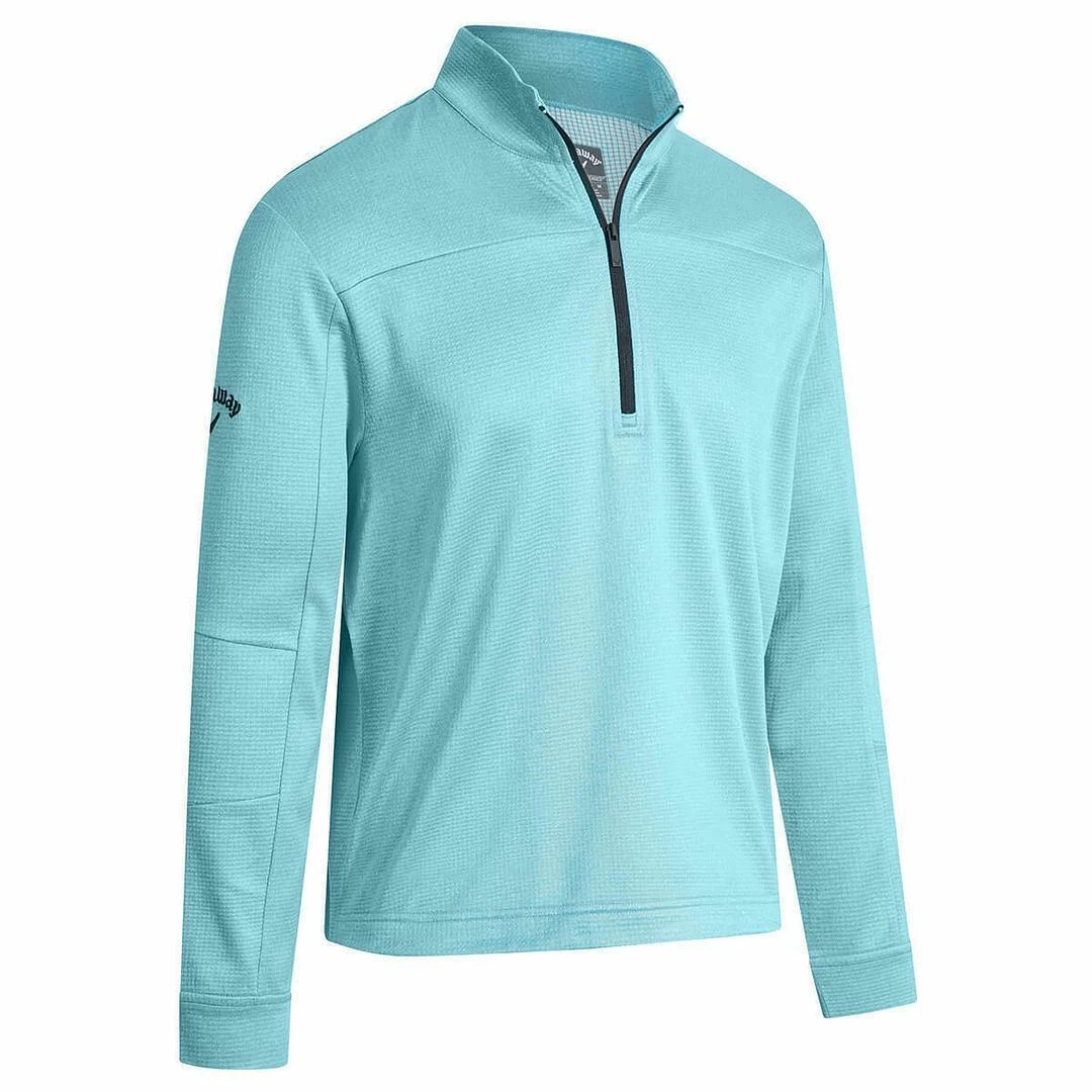 Callaway Golf Mens Pieced Waffle 1/4 Zip SwingTech Thermal Golf Sweater Pullover - Image 3