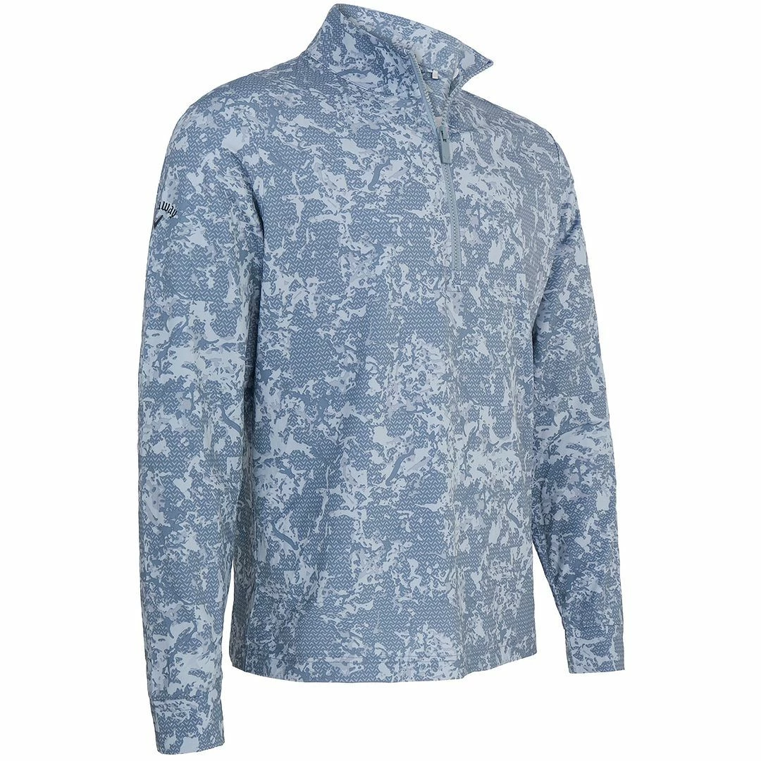 Callaway Golf Mens Camo Sun Protection 1/4 Zip Opti-Dri Swing Tech Golf Pullover - Image 3