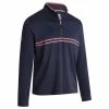 Callaway Golf Mens Textured Print 1/4 Zip Thermal Golf Sweater Pullover