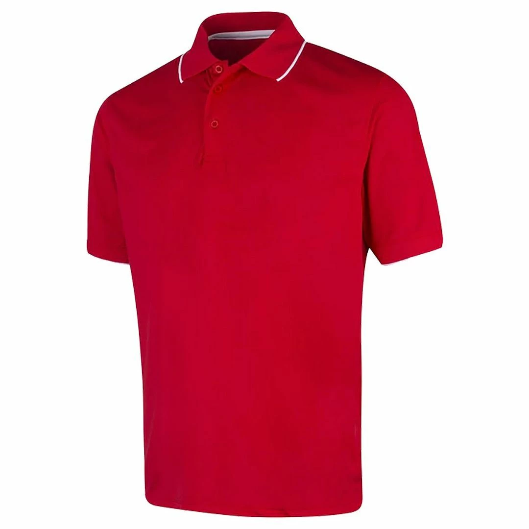 Island Green Mens Essentials Plain Performance Moisture Wicking Golf Polo Shirt - Image 5