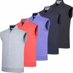 Oscar Jacobson Mens Hoff Course ¼ Zip Golf Vest