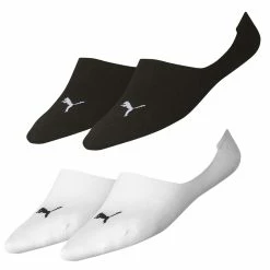 Puma Invisible Footie Anti-Slip Cotton Sneaker Trainer Socks 2 Pack