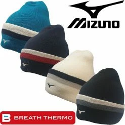 Mizuno Mens Breath Thermo Knit Winter Golf Beanie Hat
