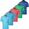 Greg Norman Mens PlayDry® Microlux SS Performance Stripe Golf Polo Shirt