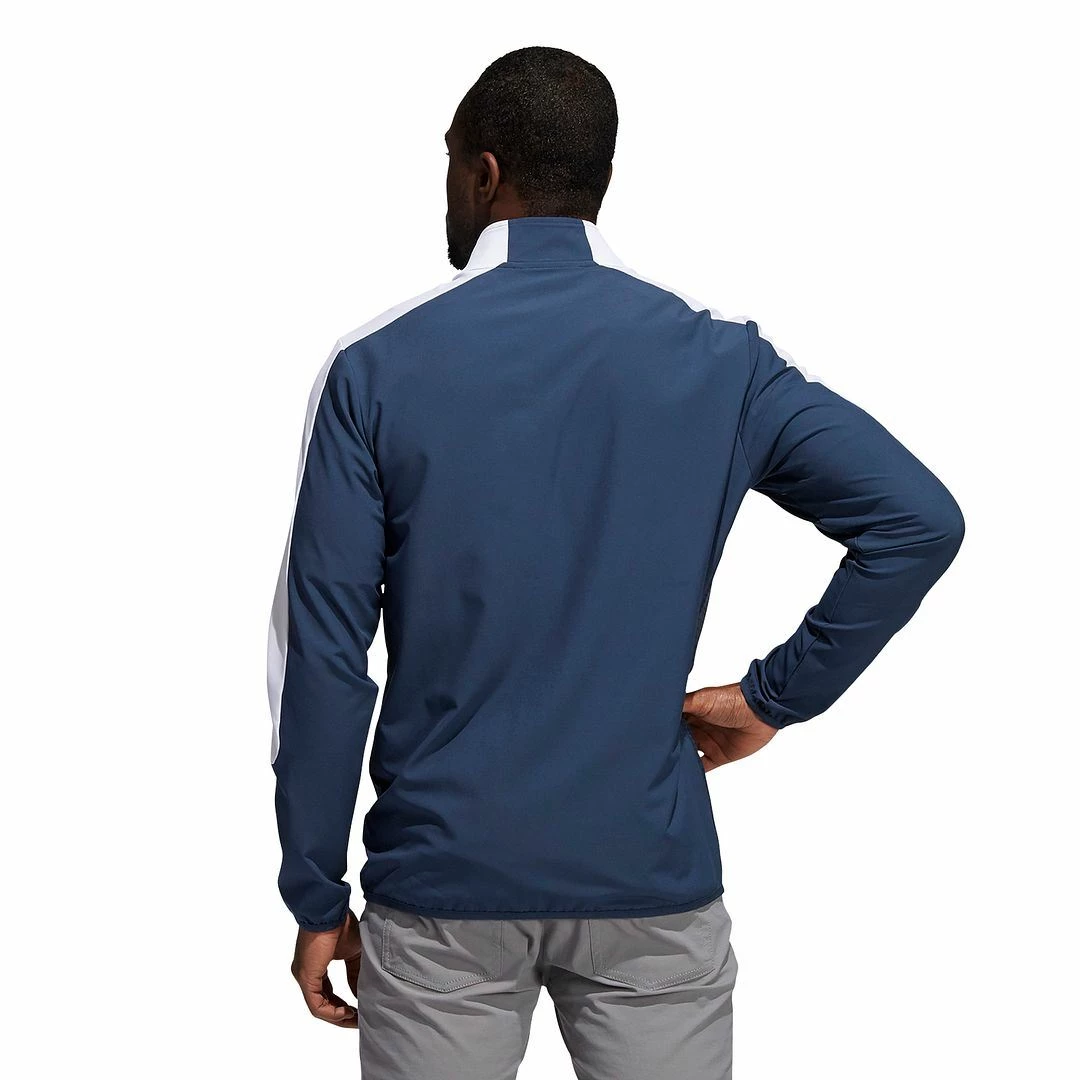 ADIDAS Golf Mens 1/4 Zip Primegreen Printed Wind Resistant Sweater Golf Pullover - Image 3