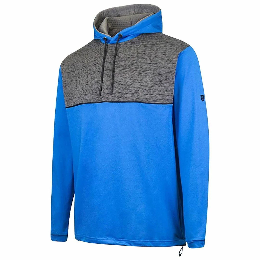 Island Green Mens Contrast Yoke Hooded Top Layer Stretch Quick Dry Hoody Golf Sweater - Image 4