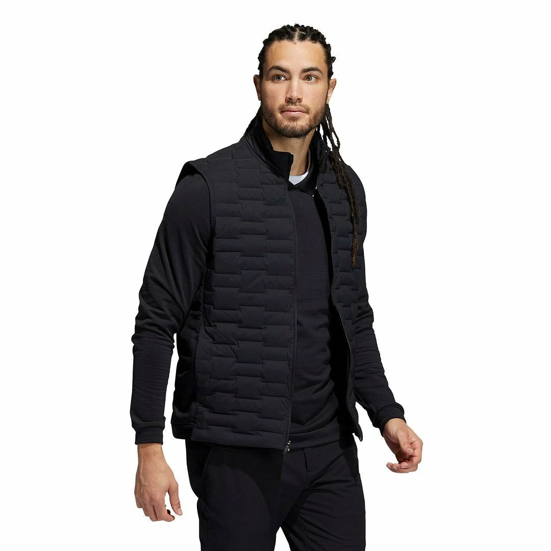 ADIDAS Golf Mens Frostguard Quilted Water Repellent Full Zip Golf Padded Gilet Vest - Image 3