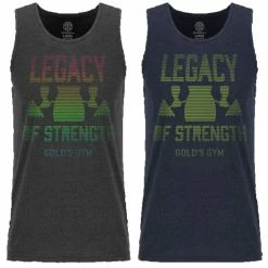 Gold's Gym Mens Legacy Of Strength Sport Fitness Training Tank Top
