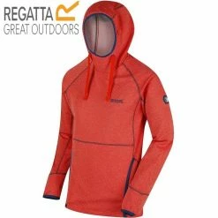 Regatta Mens Hoodie Montem III Sports Stretch Hoody Sweater Amber Glow