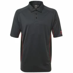 Island Green Essential Cool Pass Logo Sleeve Performance Mens Golf Polo Shirt