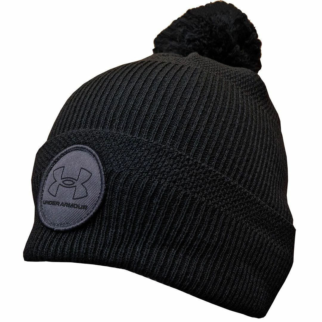 Under Armour Mens UA ColdGear Infrared Driver Pom Pom Beanie Winter Bobble Hat - Image 2