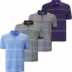 Callaway Golf Mens Opti-Dri 3 Colour Stripe Golf Polo Shirt