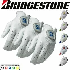 Bridgestone Golf Mens Tour Premium Cabretta Leather Golf Gloves Pack Of 3 Left Hand