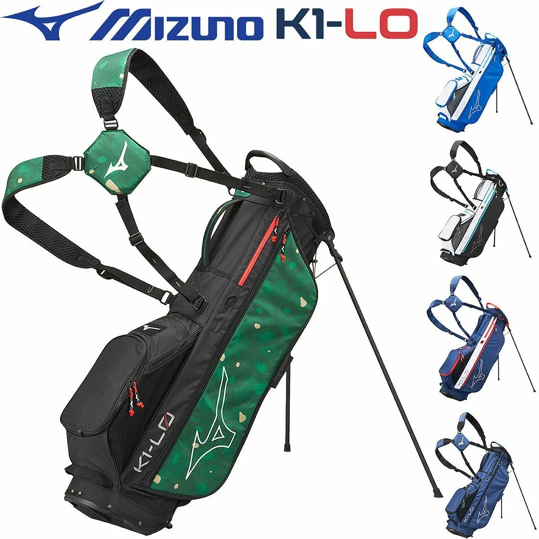 Mizuno Golf Mens K1-LO Carry Dual Strap 5 Way Divider Golf Stand Bag