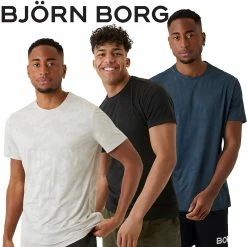 Bjorn Borg Mens Light Performance Short Sleeve Top Sport Gym Tee T-shirt