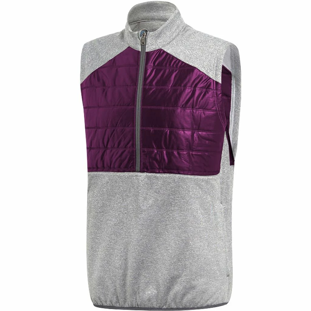 ADIDAS 3 Stripes Climaheat Quilted 1/4 Zip Performance Sleeveless Golf Gilet / Vest - Image 9