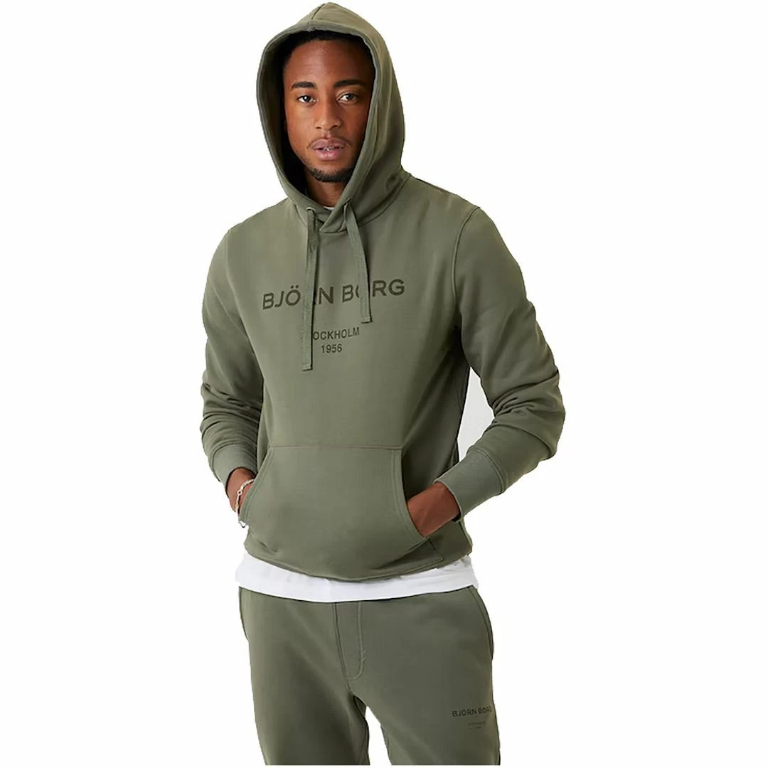 Bjorn Borg Mens Essential Hooded Soft Fleece Cotton Hoodie - Image 3