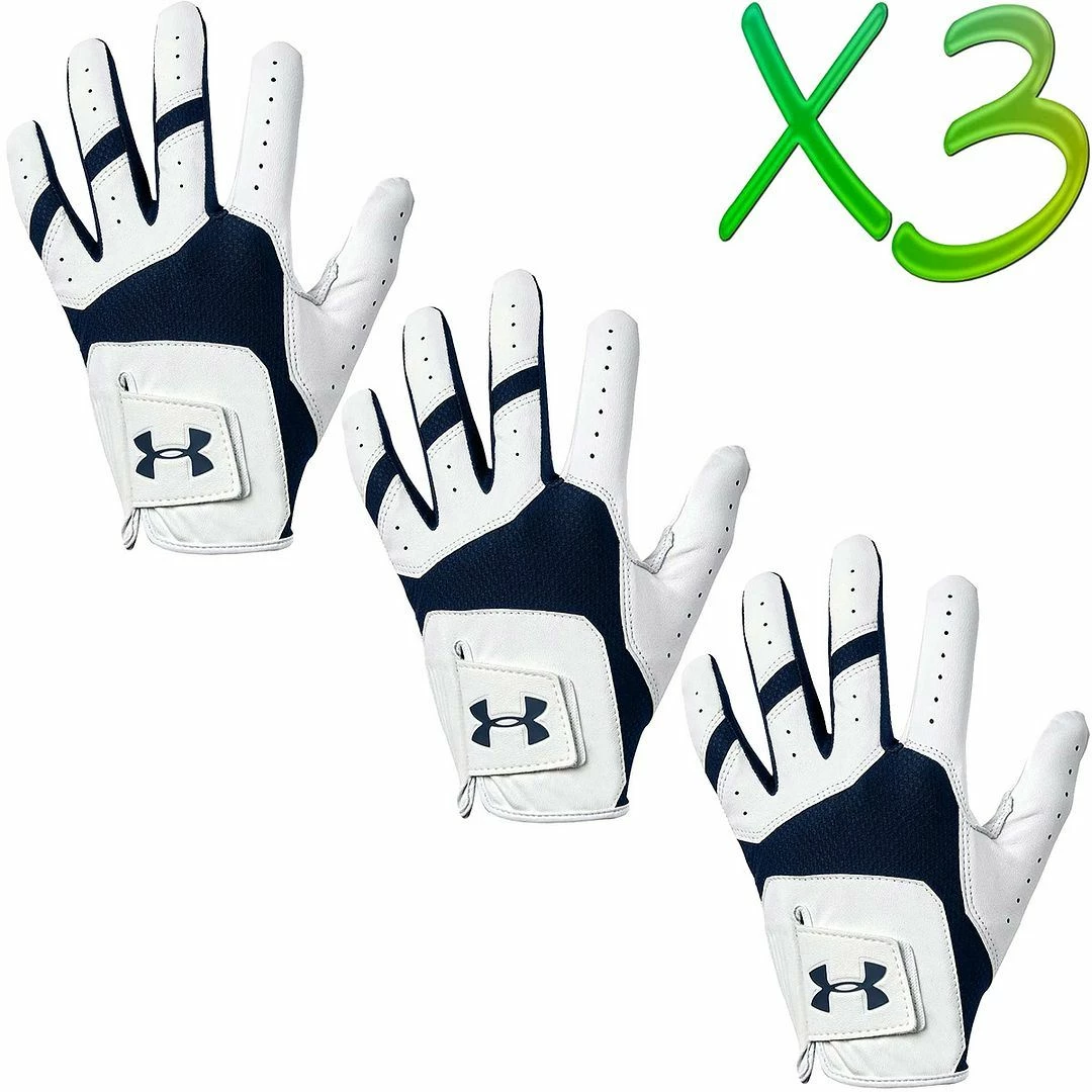 Under Armour UA Iso-Chill Soft Cabretta Leather Mens Golf Glove Left Hand Pack Of 3 - Image 4