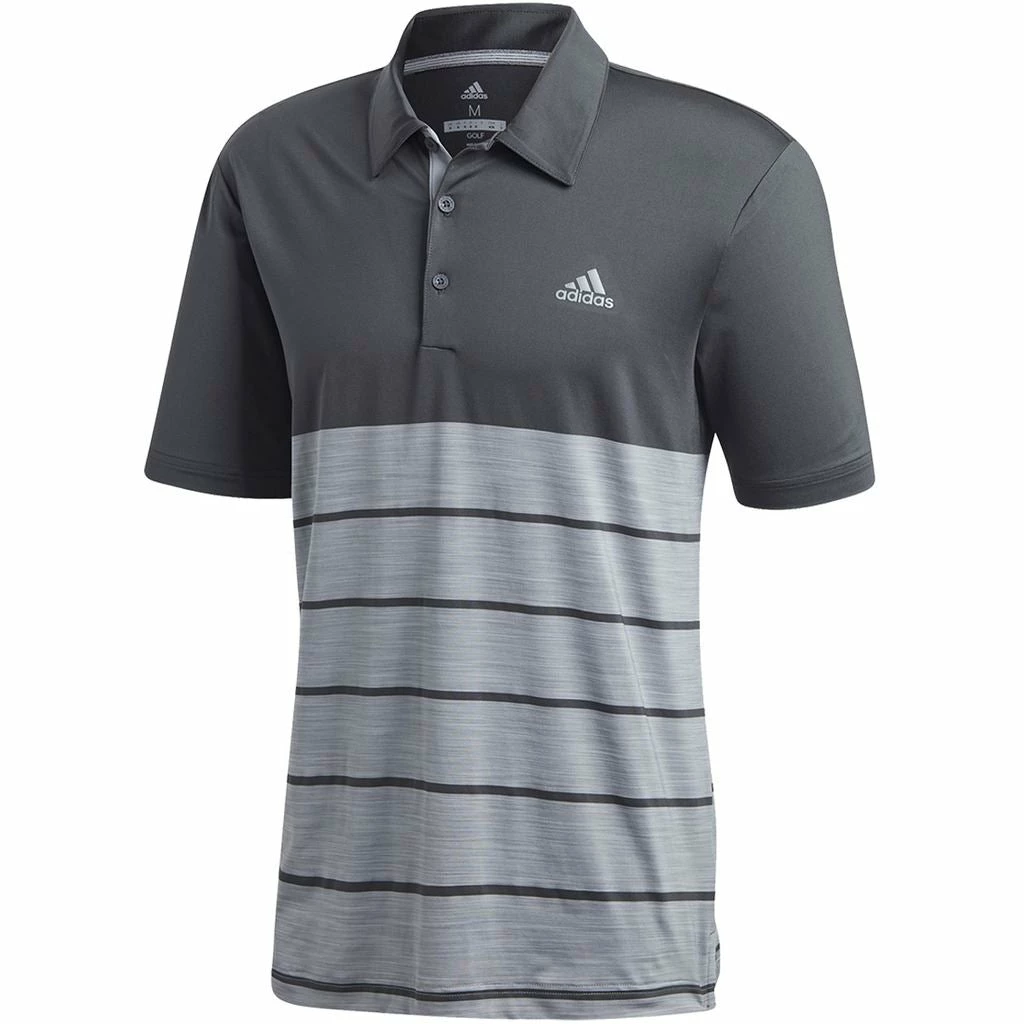 ADIDAS Golf Ultimate 365 Heather Stripe Mens Golf Polo Shirt - Image 12