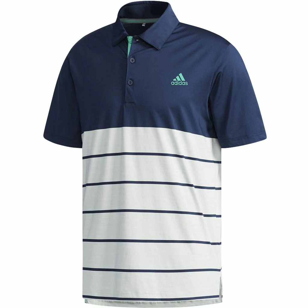 ADIDAS Golf Ultimate 365 Heather Stripe Mens Golf Polo Shirt - Image 7