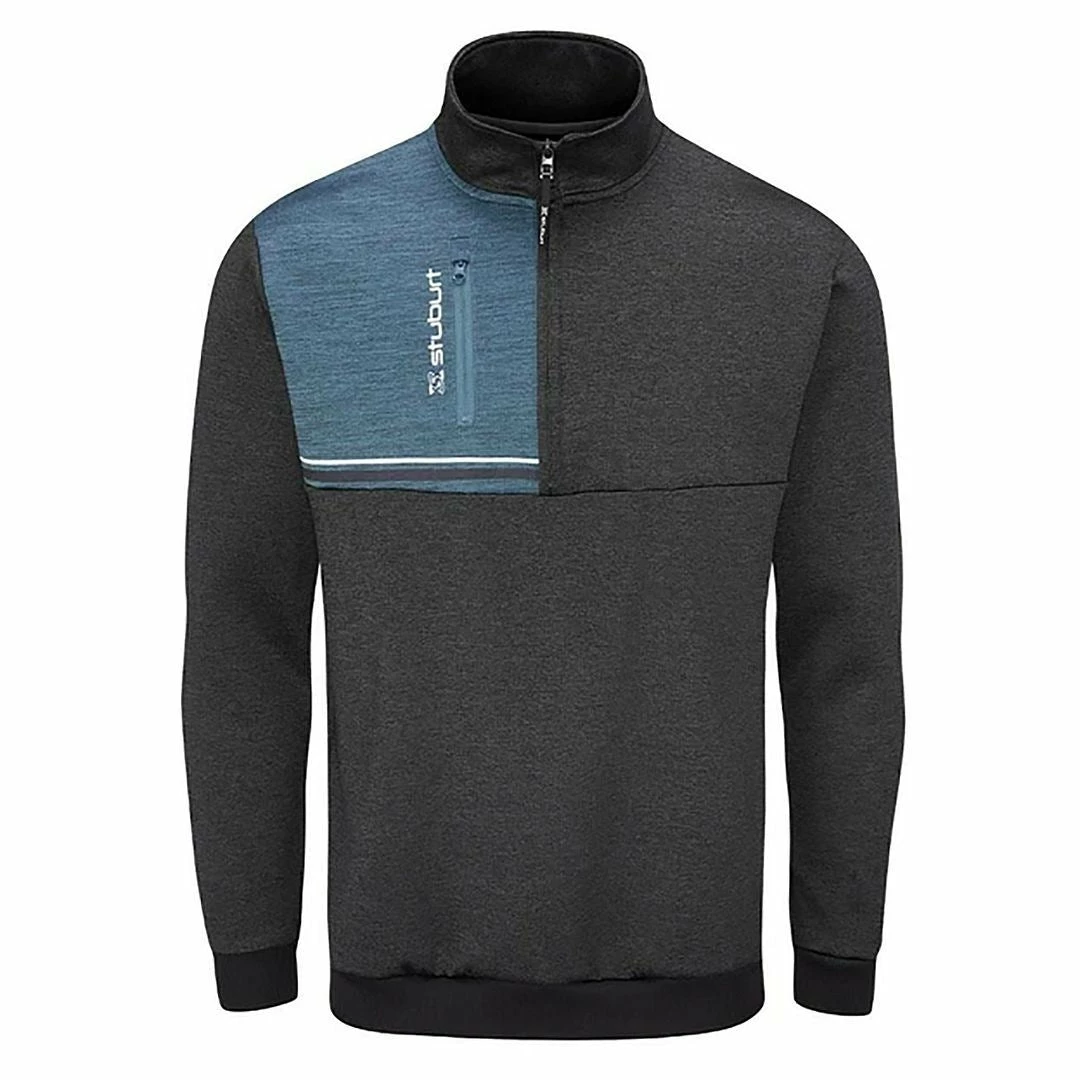Stuburt Mens Dri-Back Roxham Sweater 1/2 Zip Neck Windproof Golf Pullover - Image 35