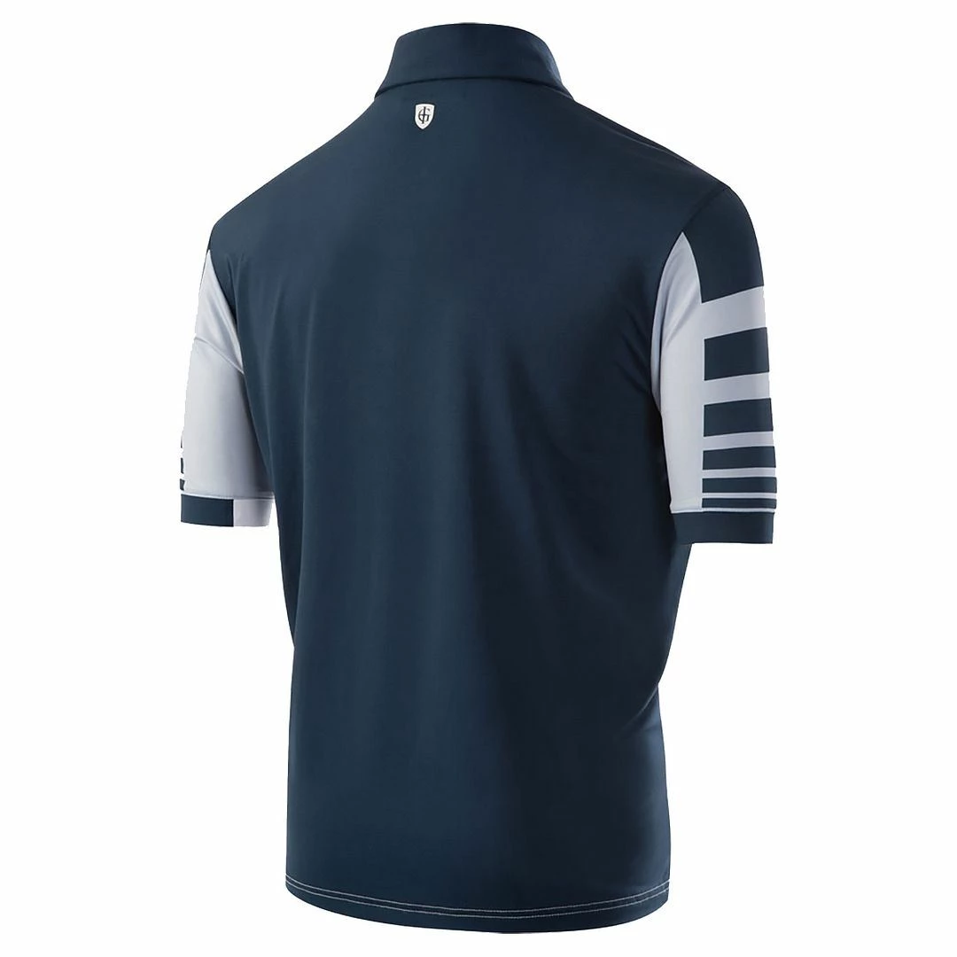 Island Green Mens Panelled Coolpass Breathable Moisture Wicking Golf Polo Shirt - Image 7