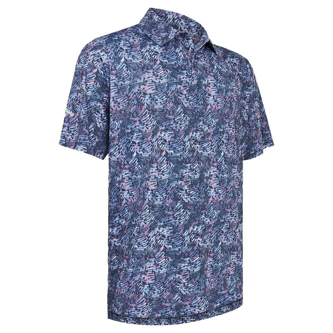 Callaway Golf Mens Geo Print Opti-Dri Swing Tech Stretch Golf Polo Shirt - Image 2