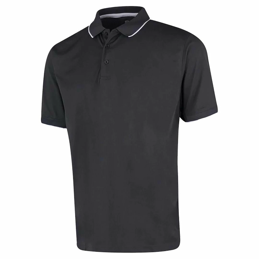 Island Green Mens Essentials Plain Performance Moisture Wicking Golf Polo Shirt - Image 2