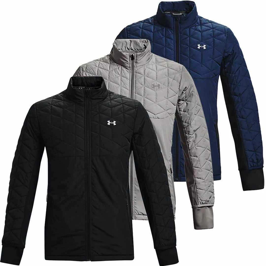 Under Armour Mens UA ColdGear Reactor Storm Hybrid Full Zip Golf Jacket
