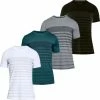 Under Armour Mens Charged Cotton Sportstyle Short Sleeve Stripe T-Shirt