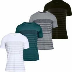Under Armour Mens Charged Cotton Sportstyle Short Sleeve Stripe T-Shirt