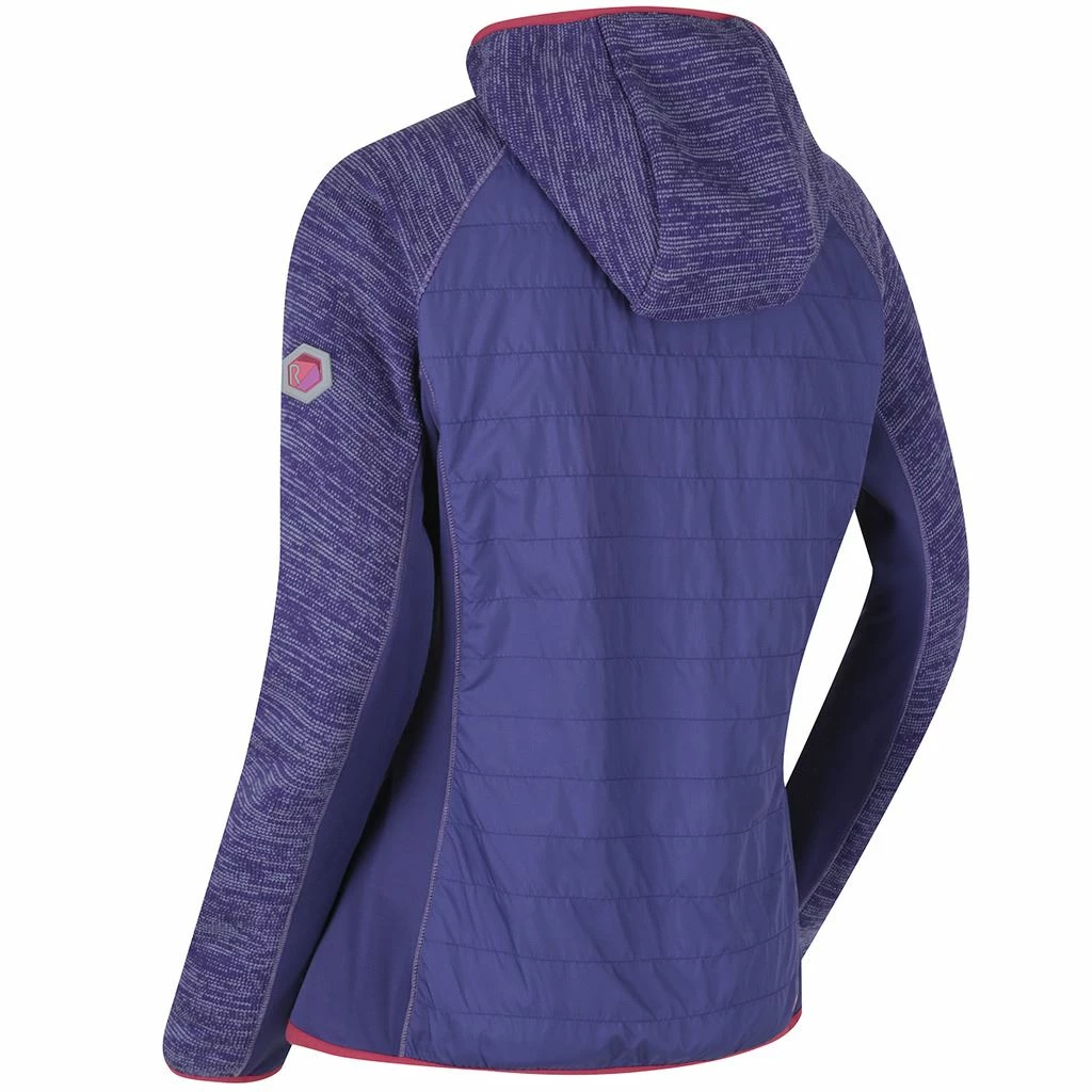 Regatta Ladies Rocknell Hooded Hybrid Marl Fleece Jacket - Image 15