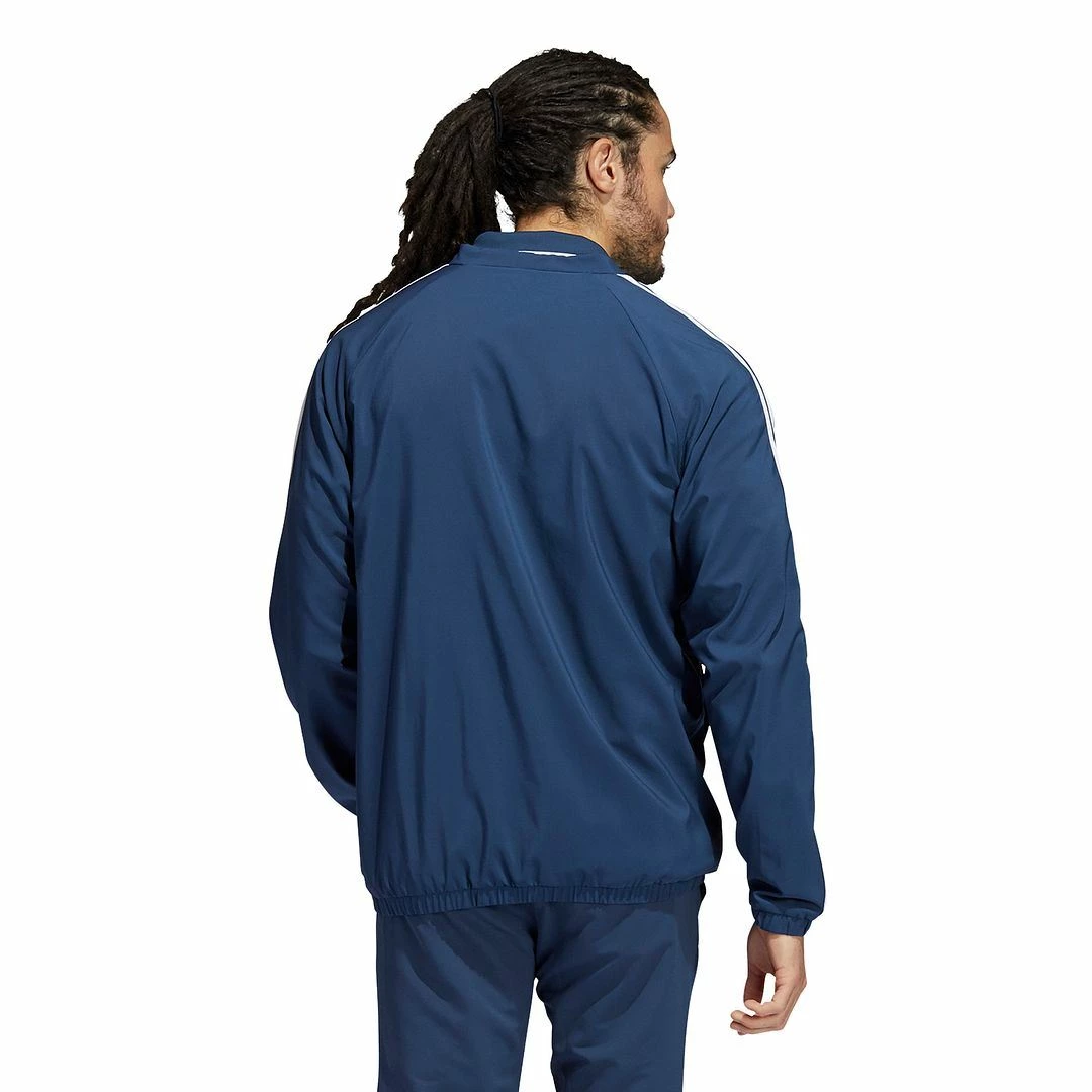 ADIDAS Golf Mens 3-Stripes Primegreen Fully Lined Full Zip Stretch Golf Jacket - Image 3