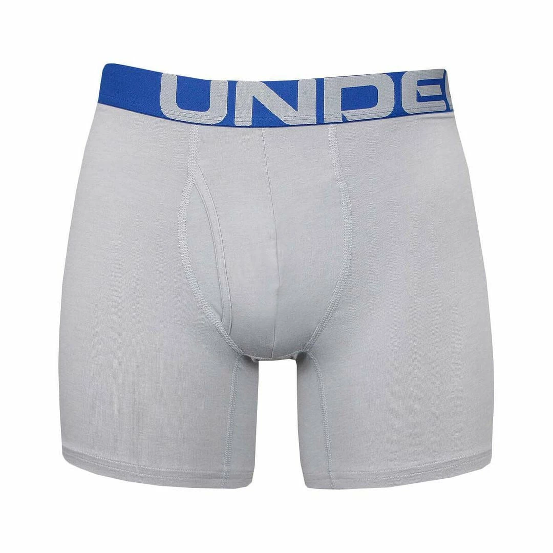 Under Armour Mens UA Charged Cotton 6" Stretch BoxerJock Underwear 3-Pack - Image 11