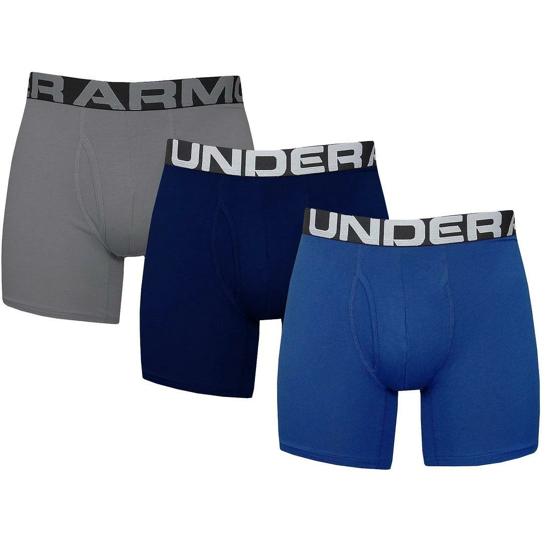 Under Armour Mens UA Charged Cotton 6" Stretch BoxerJock Underwear 3-Pack - Image 21