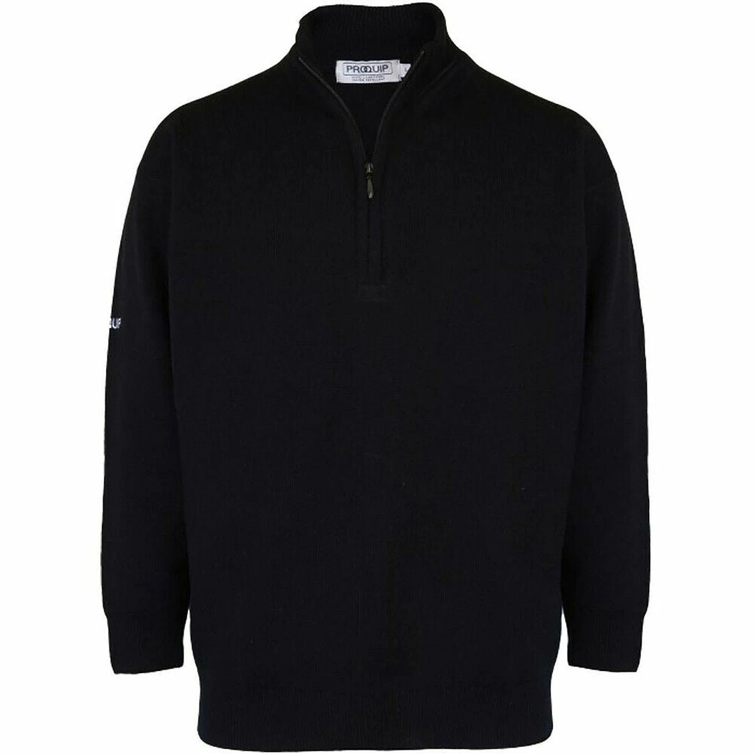 PROQUIP Mens Lambswool Unlined Half Zip Neck Jumper Water Repellent Golf Sweater - Image 15