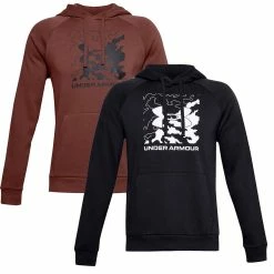 Under Armour Rival Fleece Box Logo Hoodie Mens Sports Fitness Hoody Jumper