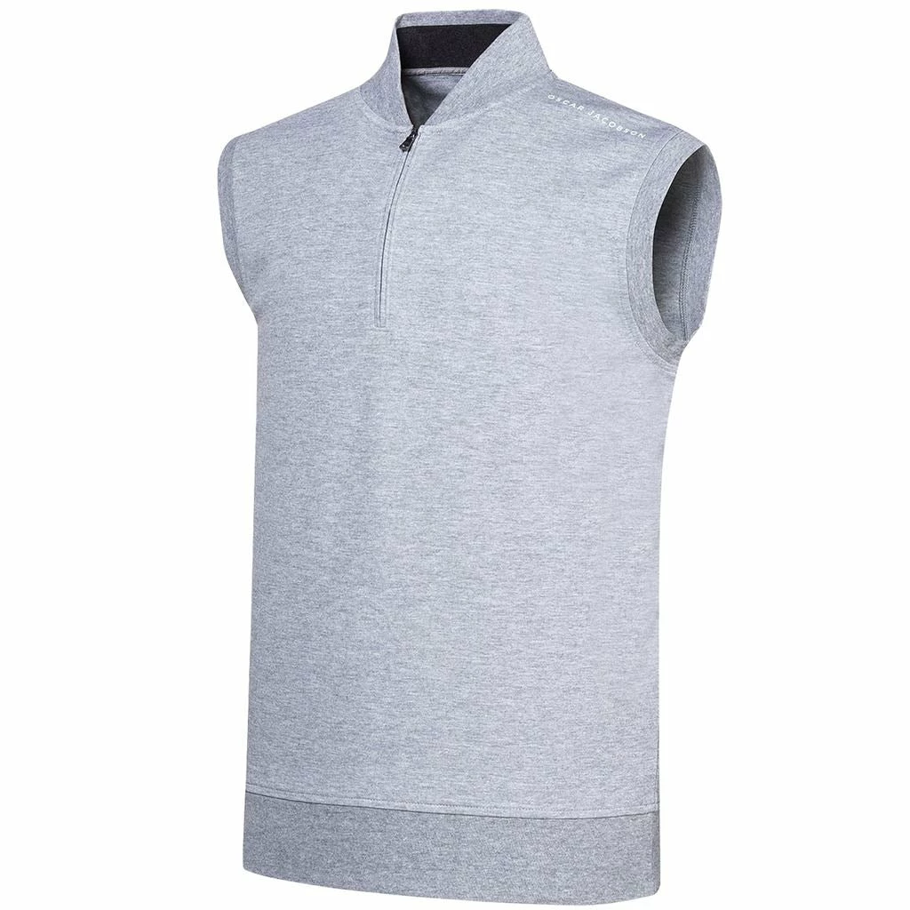 Oscar Jacobson Mens Hoff Course ¼ Zip Golf Vest - Image 3
