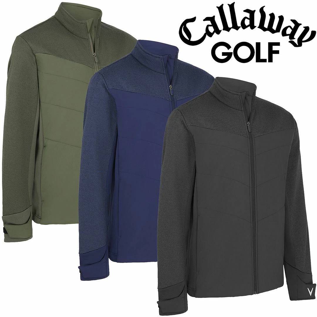 Callaway Golf Mens Mixed Media Primaloft Thermal Performance Insulated Golf Jacket