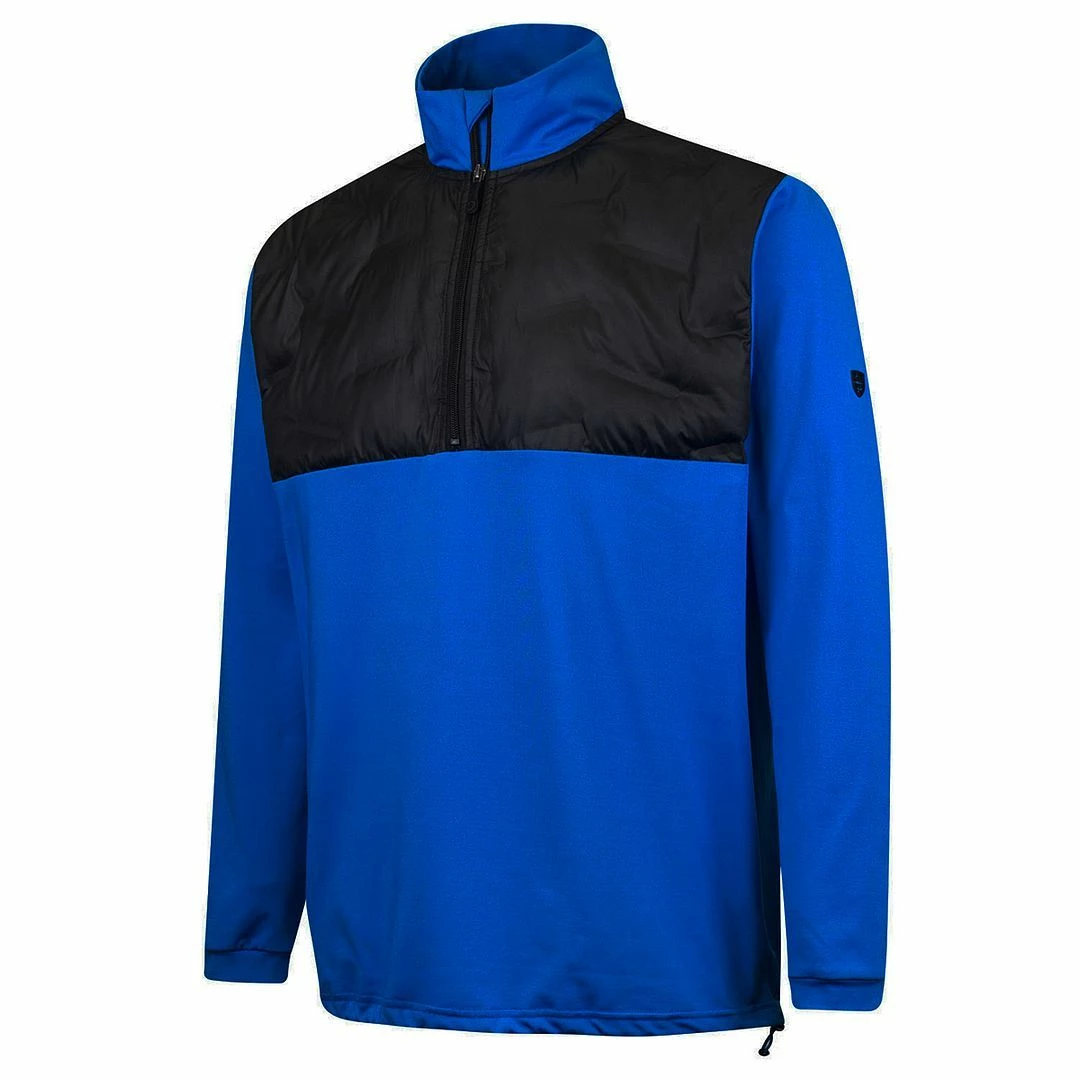 Island Green Mens 1/2 Zip Neck Top Layer Heat Welded Paded Yoke Stretch Golf Sweater - Image 3