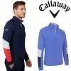 Callaway Golf Mens Resort Colourblock Chillout 1/4 Zip Golf Pullover Sweater