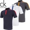 Calvin Klein Golf Mens DryTech Contrast Performance Stretch Golf Polo Shirt