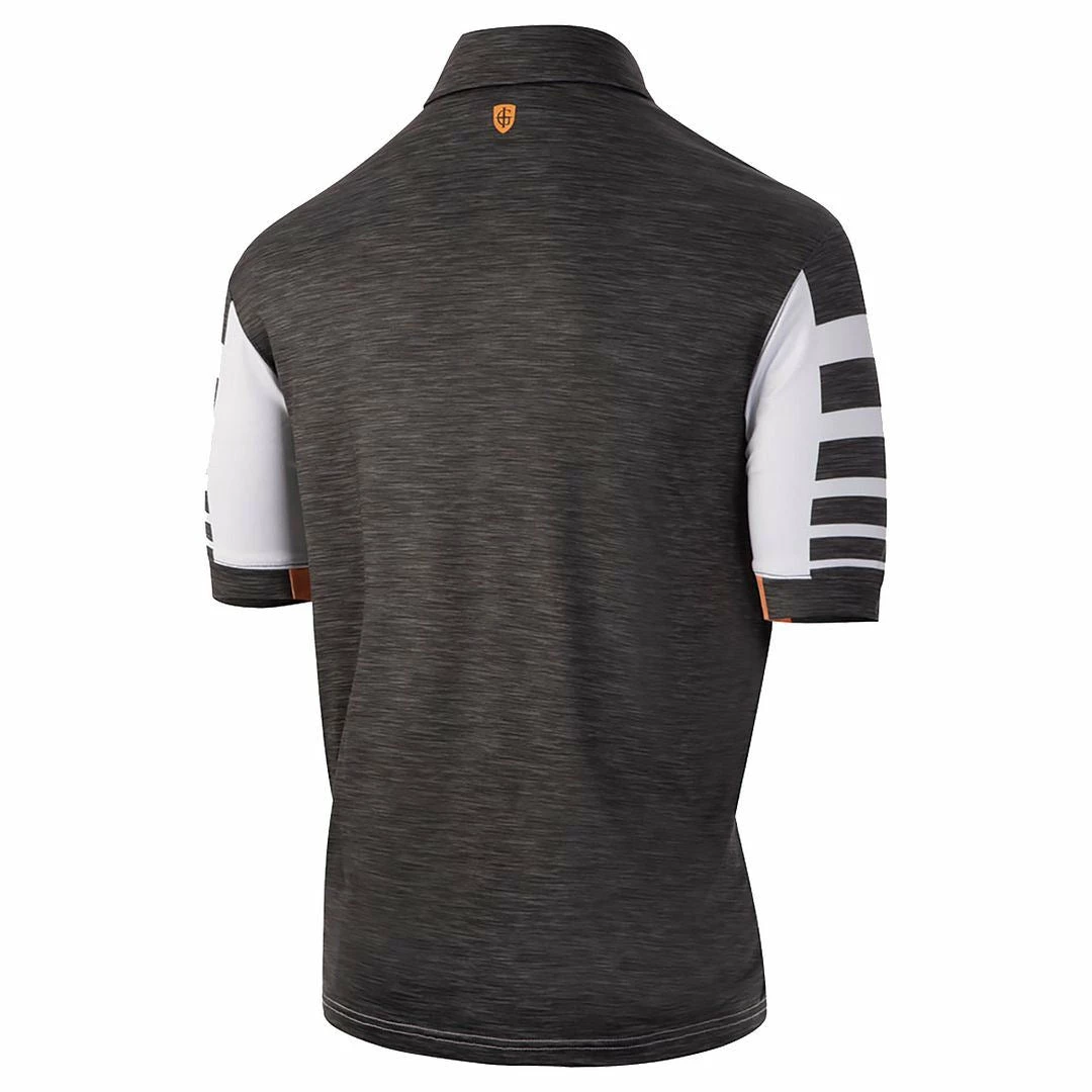 Island Green Mens Panelled Coolpass Breathable Moisture Wicking Golf Polo Shirt - Image 5