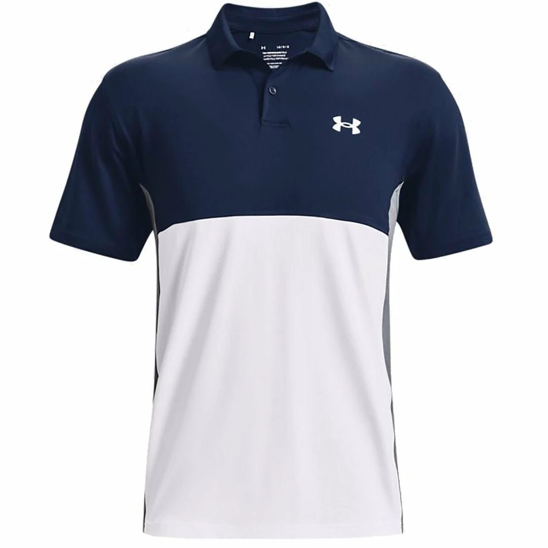 Under Armour Golf Mens UA Performance Blocked Polo Stretch Golf Polo Shirt - Image 3