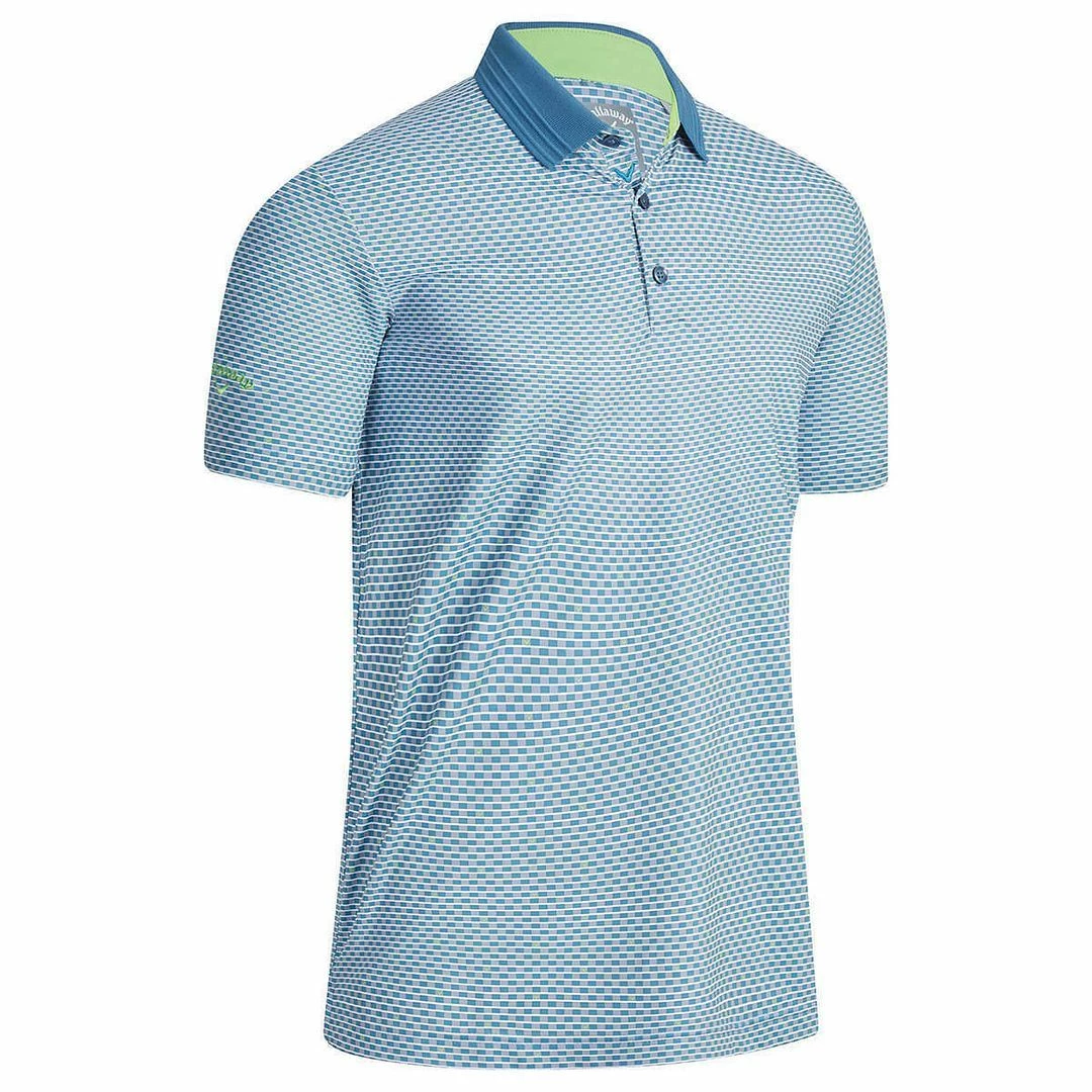 Callaway Golf Mens All Over Chev Grid Stretch Golf Polo Shirt - Image 5